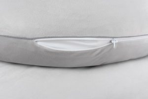 Duża poduszka ciążowa w kształcie litery C, 140×85 cm,  szara