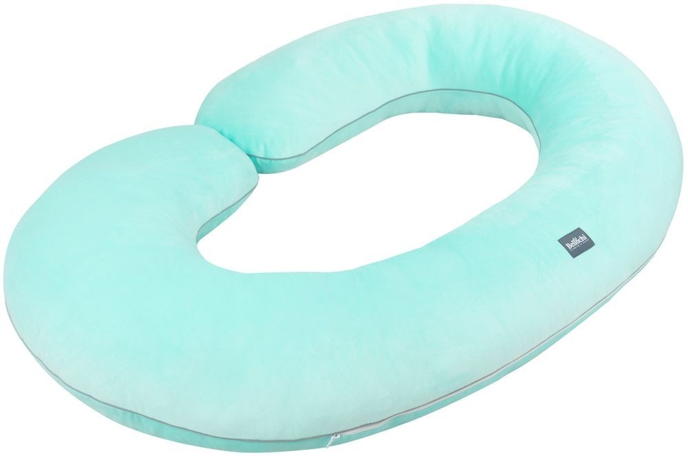 Duża poduszka ciążowa w kształcie litery C, 140×85 cm, miętowa