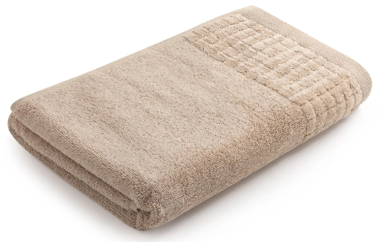 Gruby i miękki ręcznik kąpielowy 140×70 cm Larissa beżowy 500 g/m²