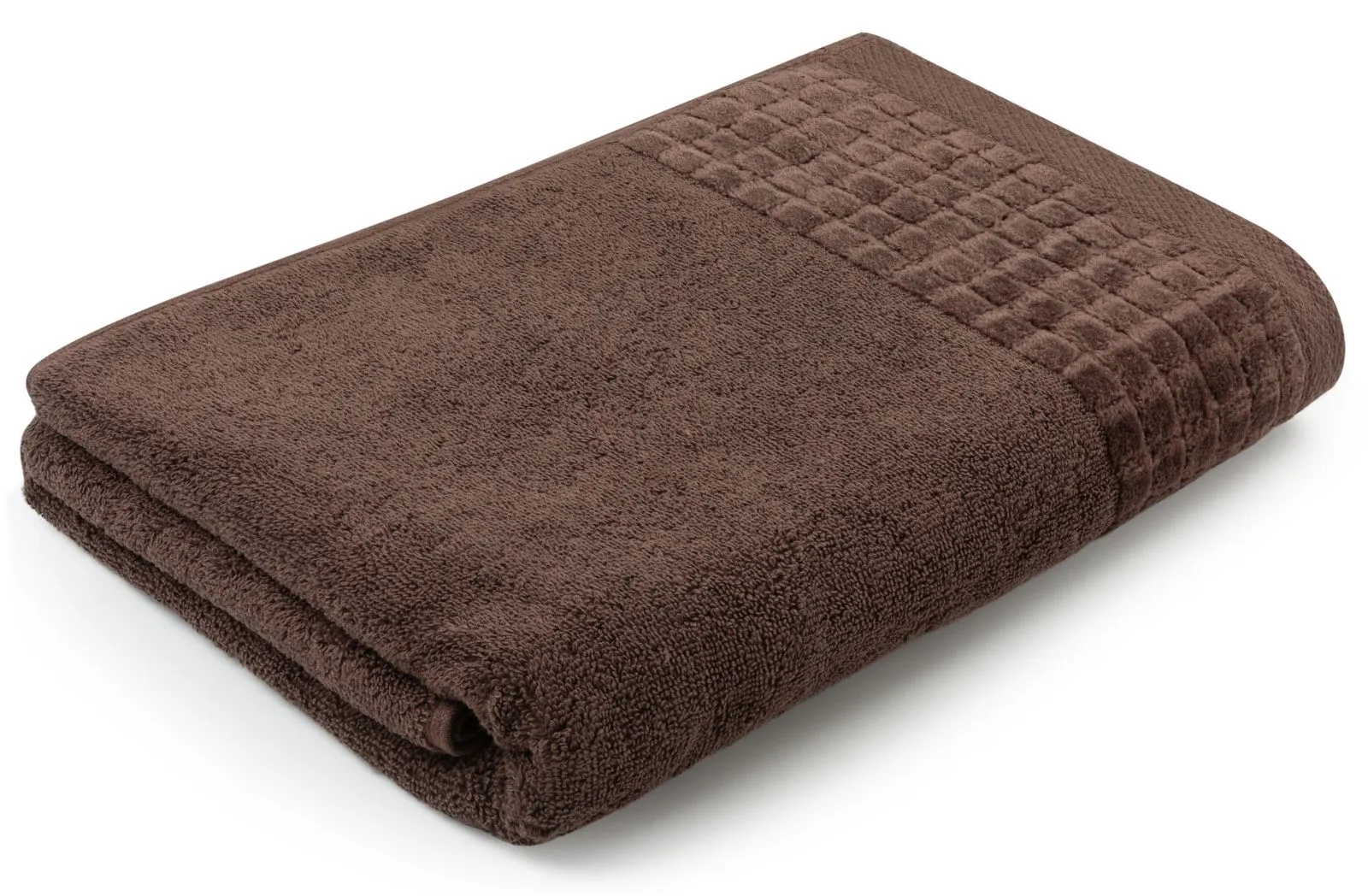 Gruby i miękki ręcznik kąpielowy 140×70 cm Larissa gorzka czekolada 500 g/m²