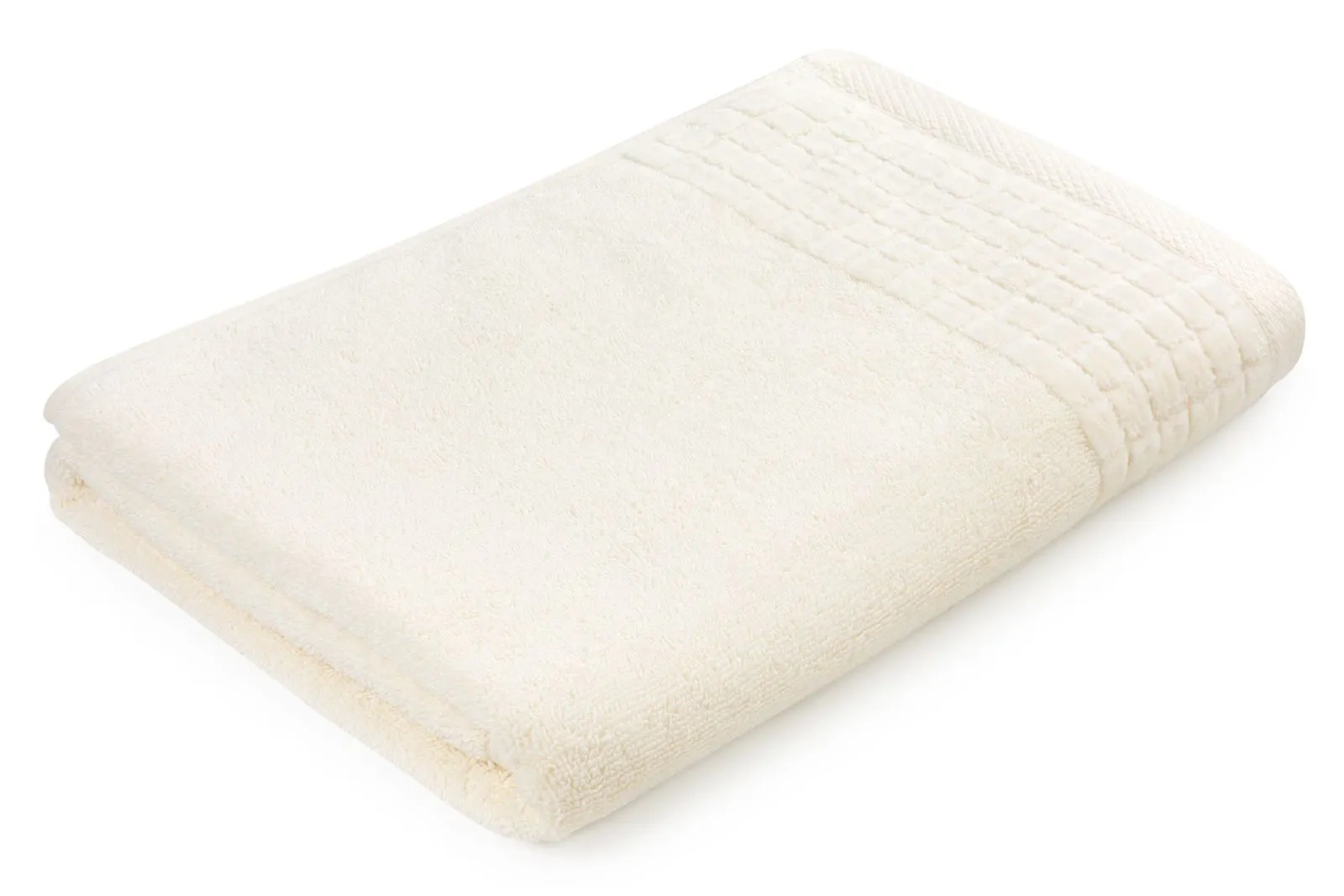 Gruby i miękki ręcznik kąpielowy 140×70 cm Larissa ecru/ krem 500 g/m²