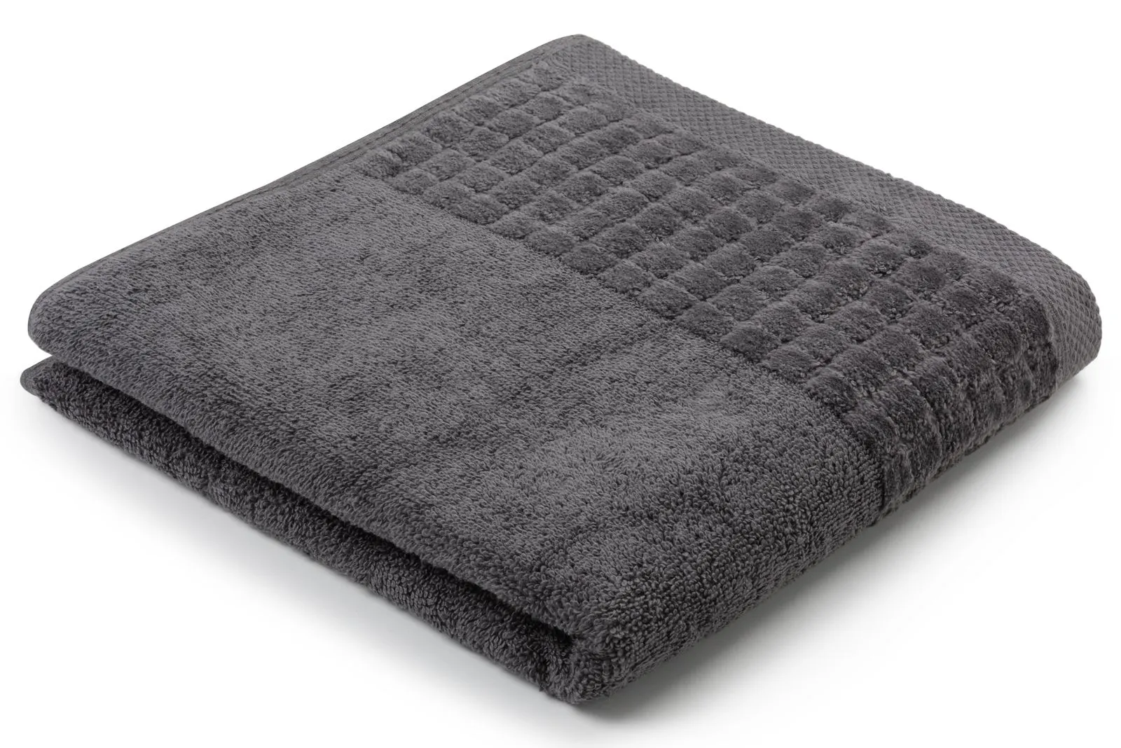 Gruby i miękki ręcznik do rąk 100×50 cm Larissa ciemny szary 500 g/m²