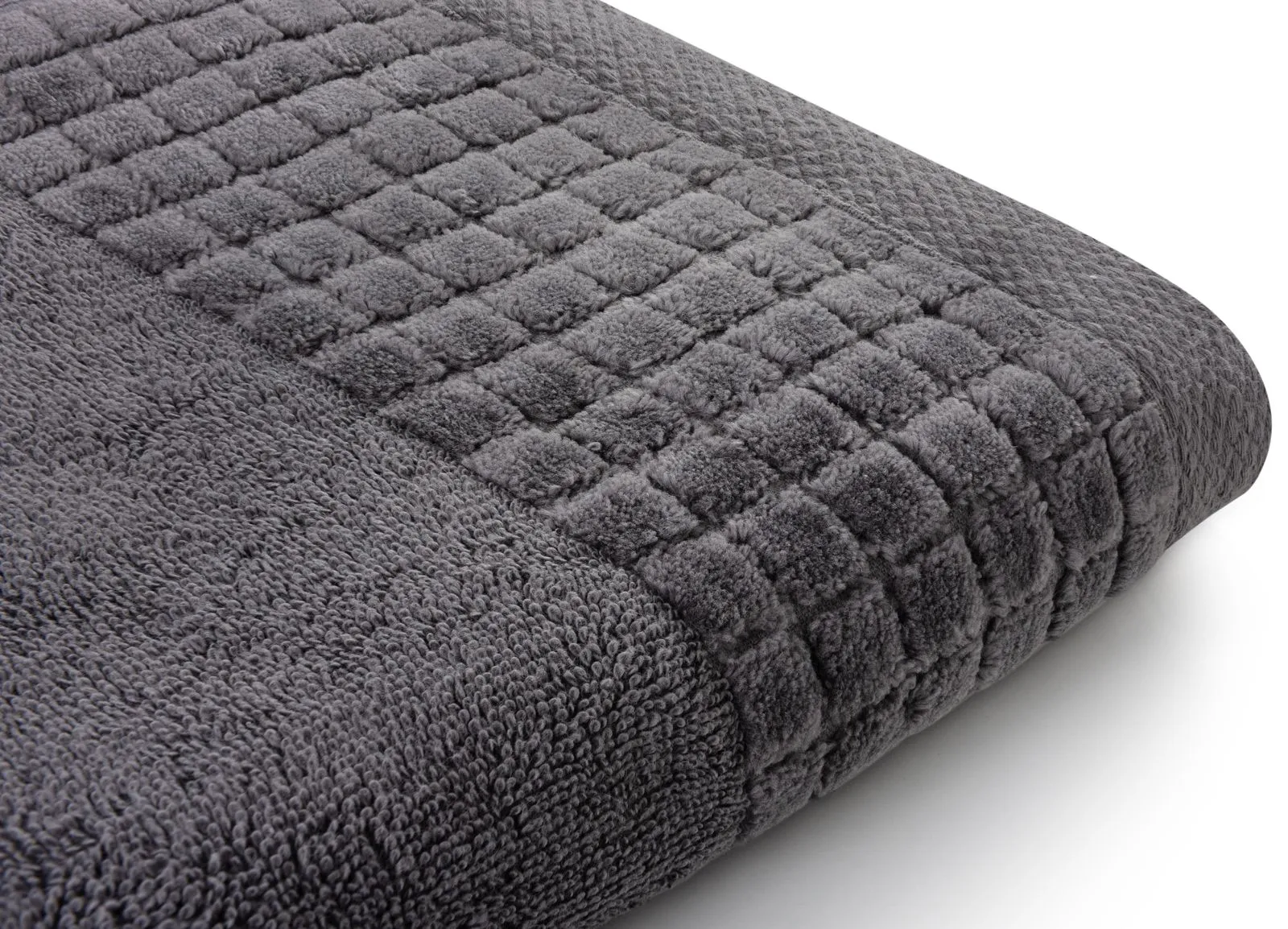 Gruby i miękki ręcznik kąpielowy 140×70 cm Larissa ciemny szary 500 g/m²