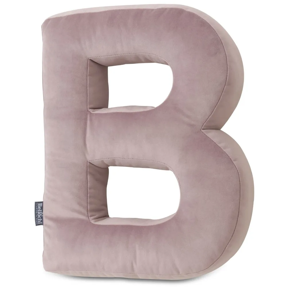 Poduszka dekoracyjna  literka B różowa