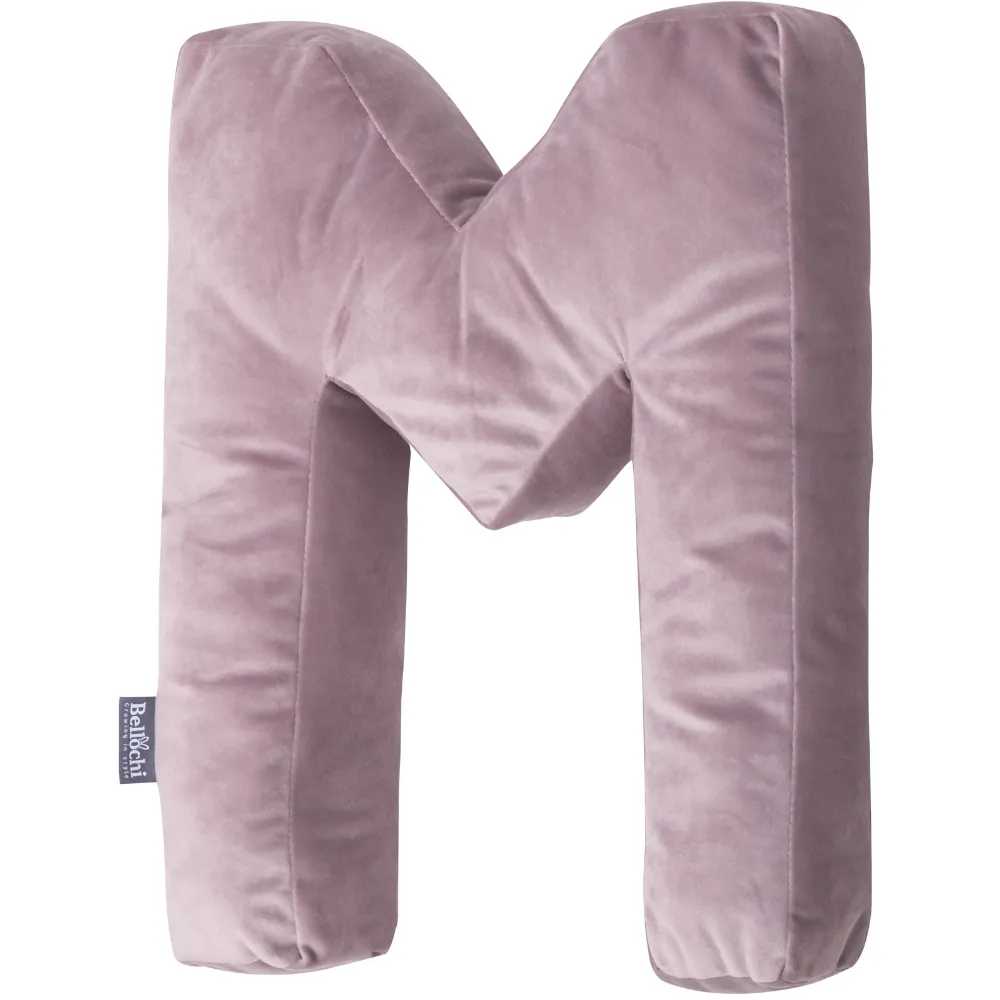 Poduszka dekoracyjna  literka M różowa