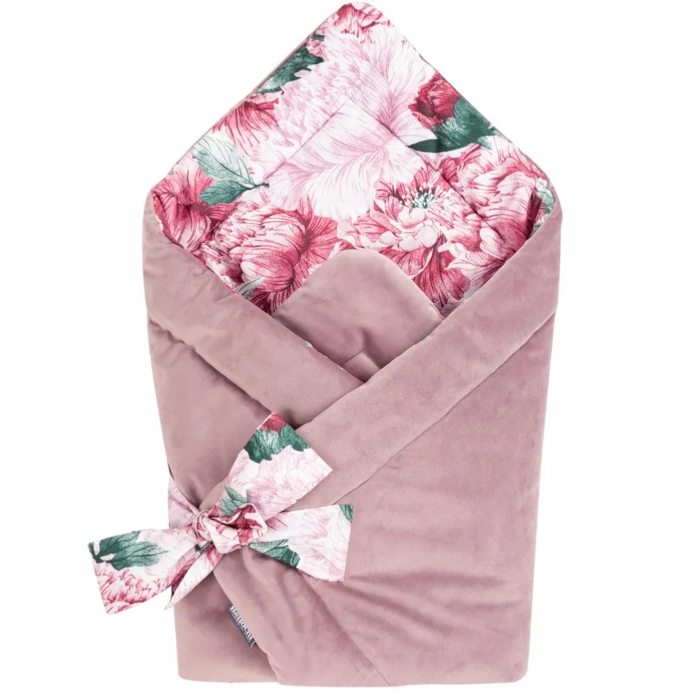 Swaddle blanket 75×75 cm Pink Peony