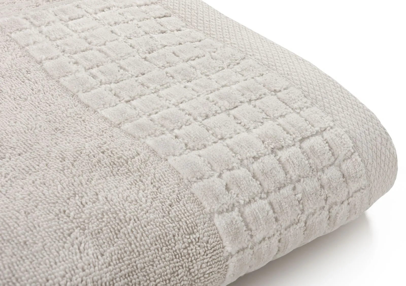 Gruby i miękki ręcznik do rąk 100×50 cm Larissa sepia/ jasny szary 500 g/m²