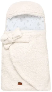 Becik, rożek niemowlęcy 40×80 cm teddy white