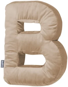 Poduszka dekoracyjna literka B beżowa