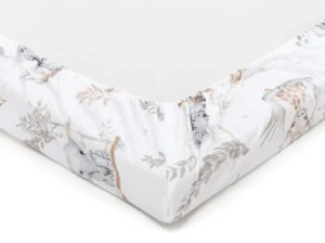 Prześcieradło bawełniane do łóżeczka na materac 120×60 cm jungle baby