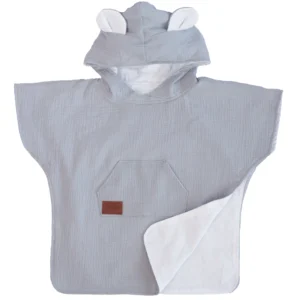 Lekkie poncho z muślinu Grey