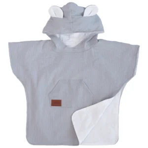 Lekkie poncho z muślinu Grey